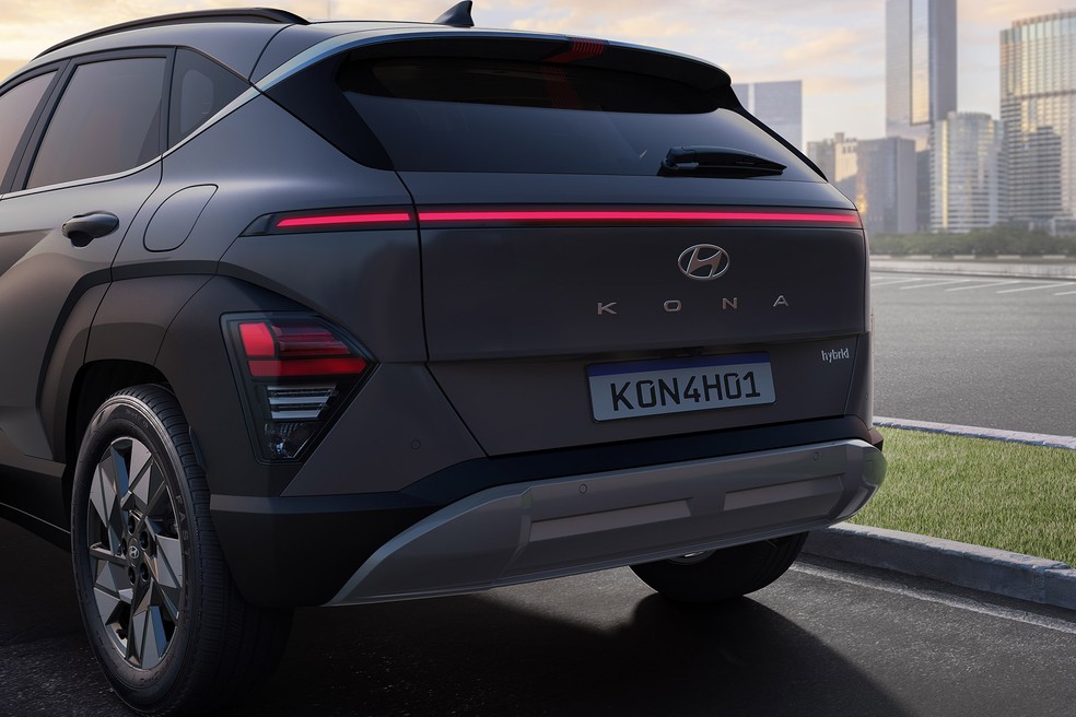 Novo Hyundai Kona Signature Hybrid traseira close — Foto: Divulgação/Hyundai