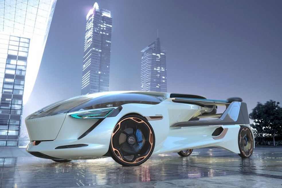 Aeromobil 5.0 fica com as asas e hélices recolhidas para andar como carro (Foto: Divulgação) — Foto: Auto Esporte