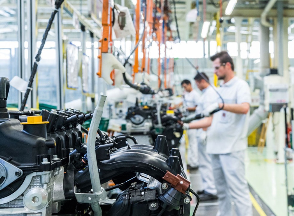 Fábrica de Motores da Fiat em Campo Largo (PR) foi construída pela BMW e Chrysler — Foto: Divulgação