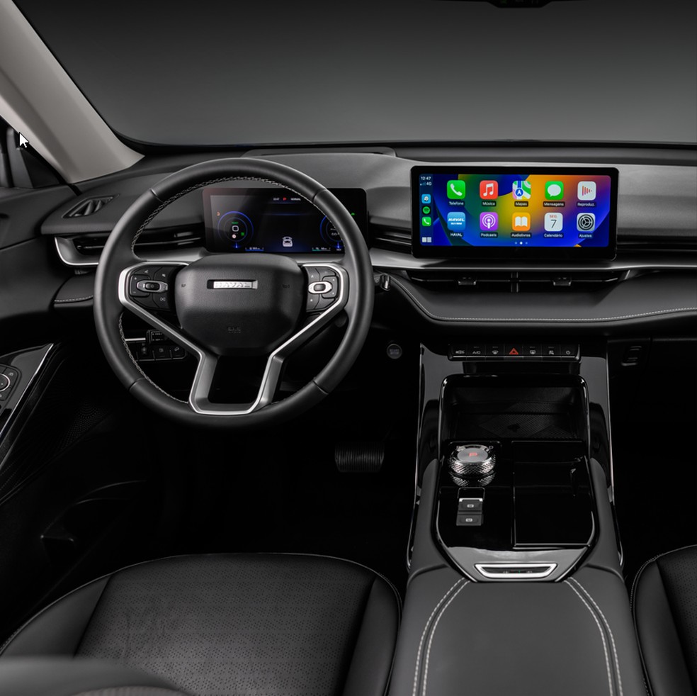 Novo SUV tem central multimídia com Android Auto e Apple CarPlay sem a necessidade de cabo — Foto: Divulgação