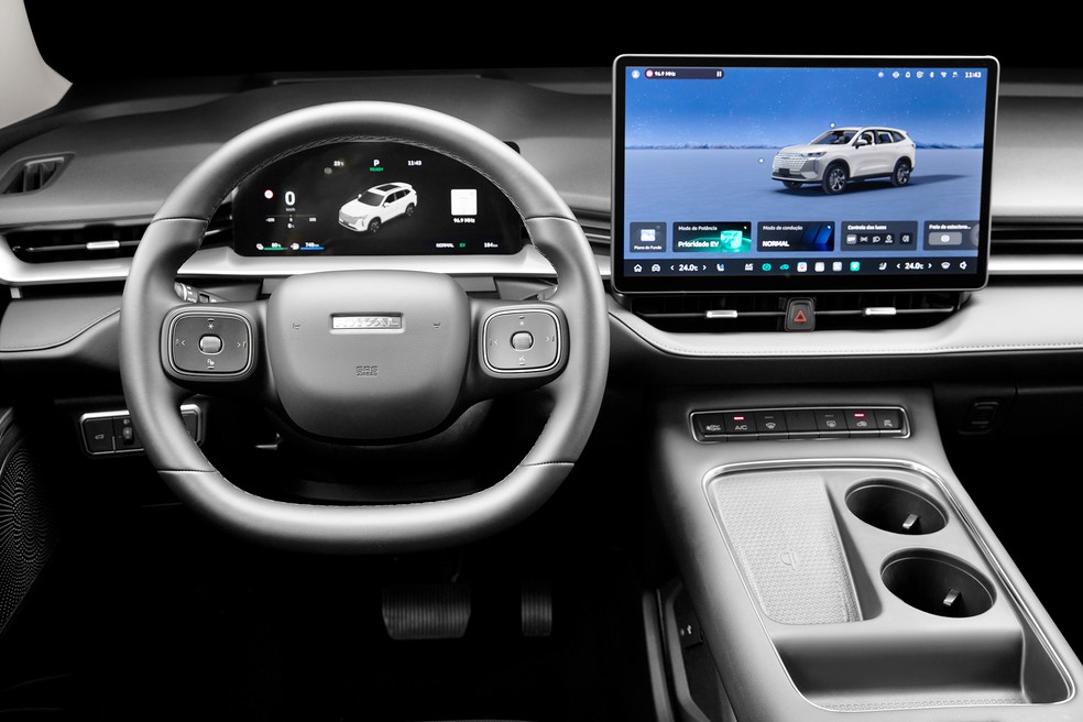 GWM Haval H6 PHEV19 mudou o volante na linha 2026 — Foto: Divulgação/GWM