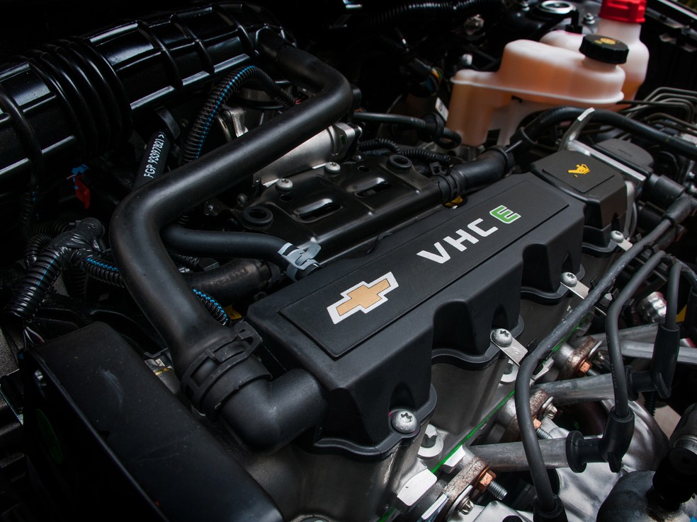 Motor 1.0 do Chevrolet Celta tem bons números de potência e torque — Foto: Divulgação