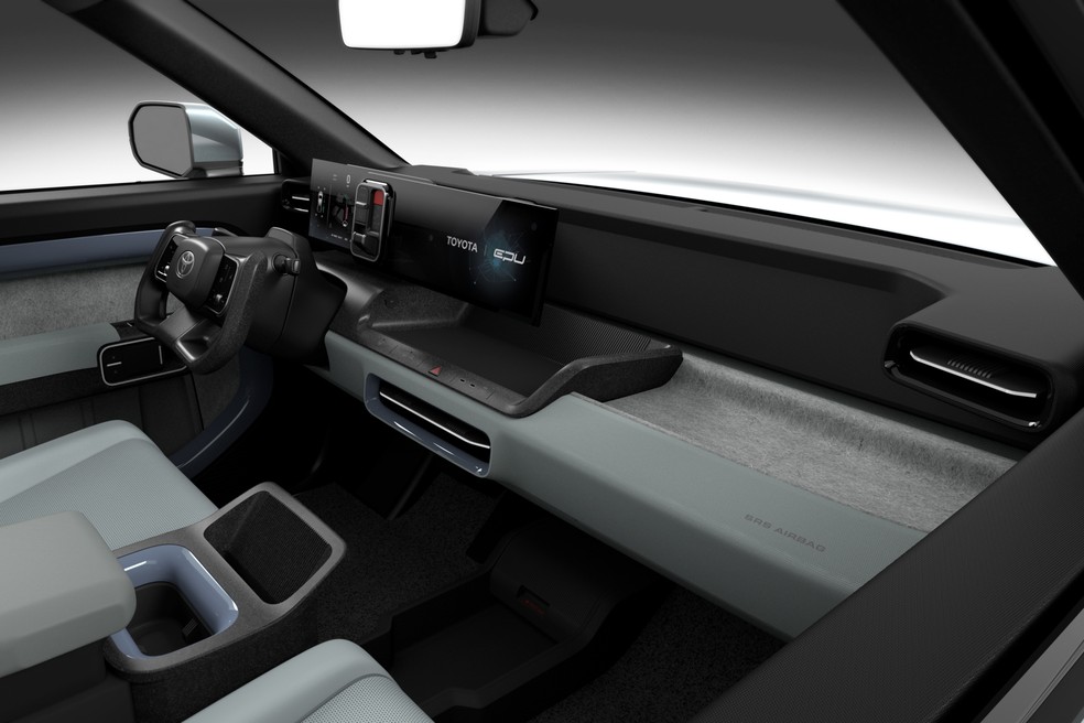 Como no EPU Concept, nova picape da Toyota terá painel tecnológico com telas em destaque — Foto: Divulgação