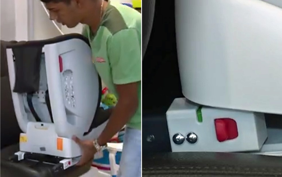 Sistema Isofix é mais prático para encaixe da cadeirinha — Foto: EPTV