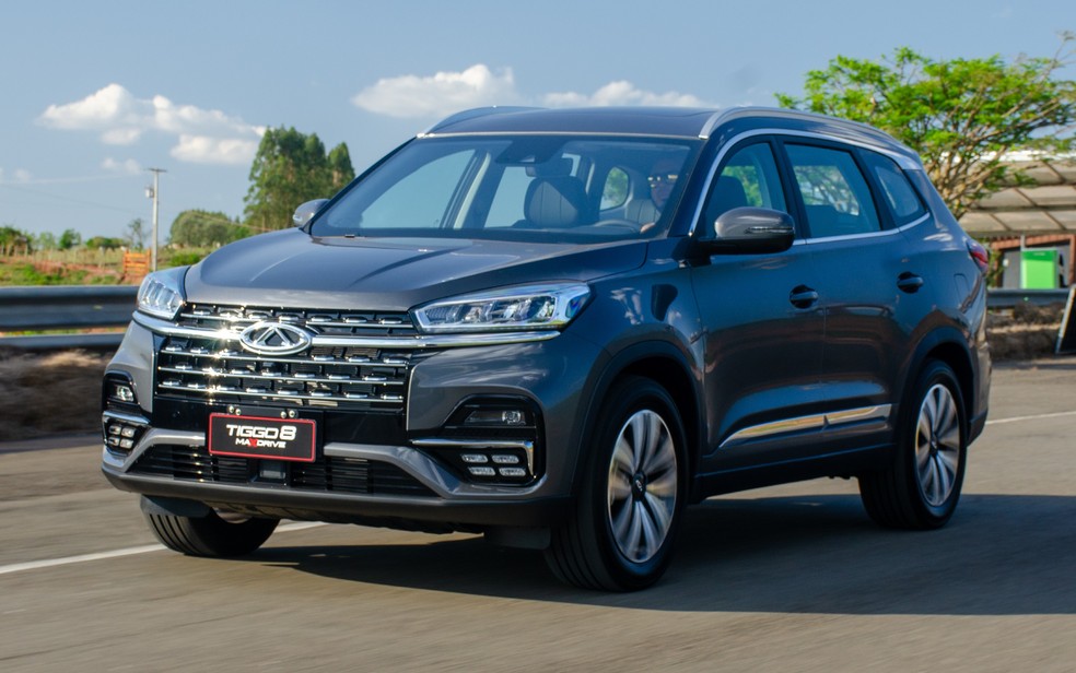 Caoa Chery Tiggo 8 é um dos carros vendidos pela marca chinesa no Brasil — Foto: Divulgação