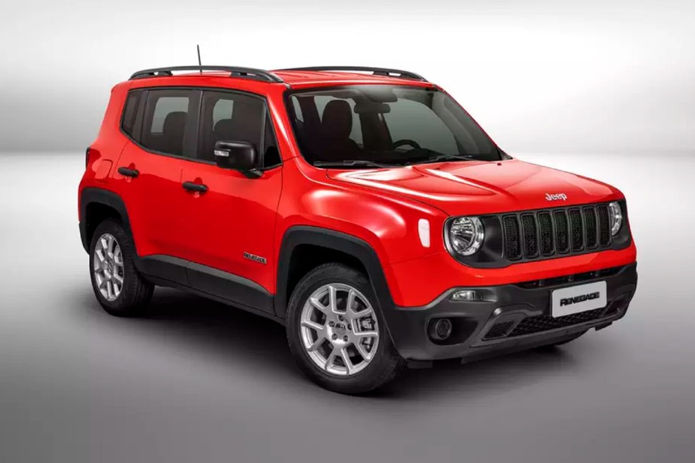O Jeep Renegade Sport é a versão de entrada da linha, oferecendo excelente custo-benefício e visual robusto — Foto: Divulgação/Jeep