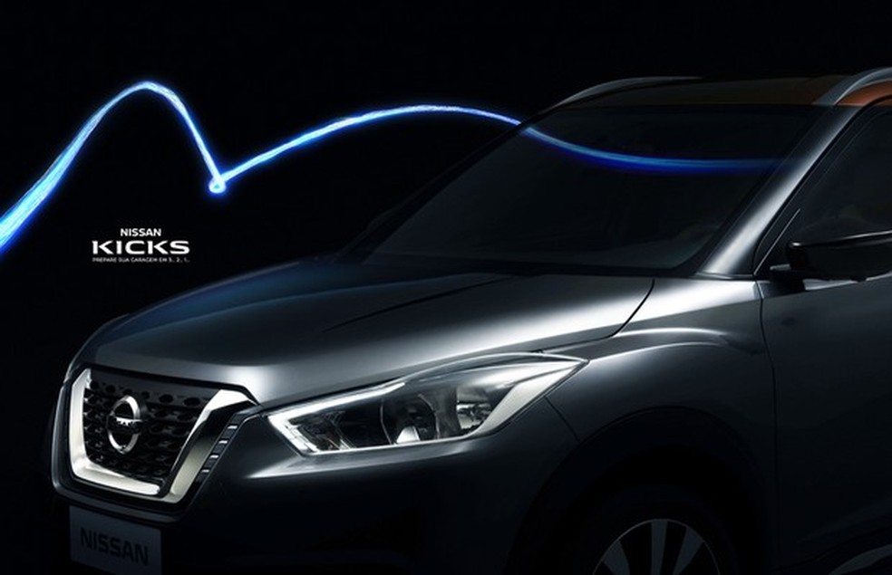 Nissan divulga teaser da dianteira do Kicks (Foto: Divulgação) — Foto: Auto Esporte