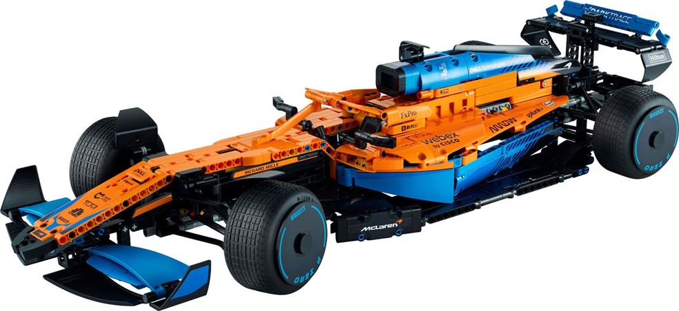 Carro de Fórmula 1 da McLaren feito pela Lego — Foto: Divulgação