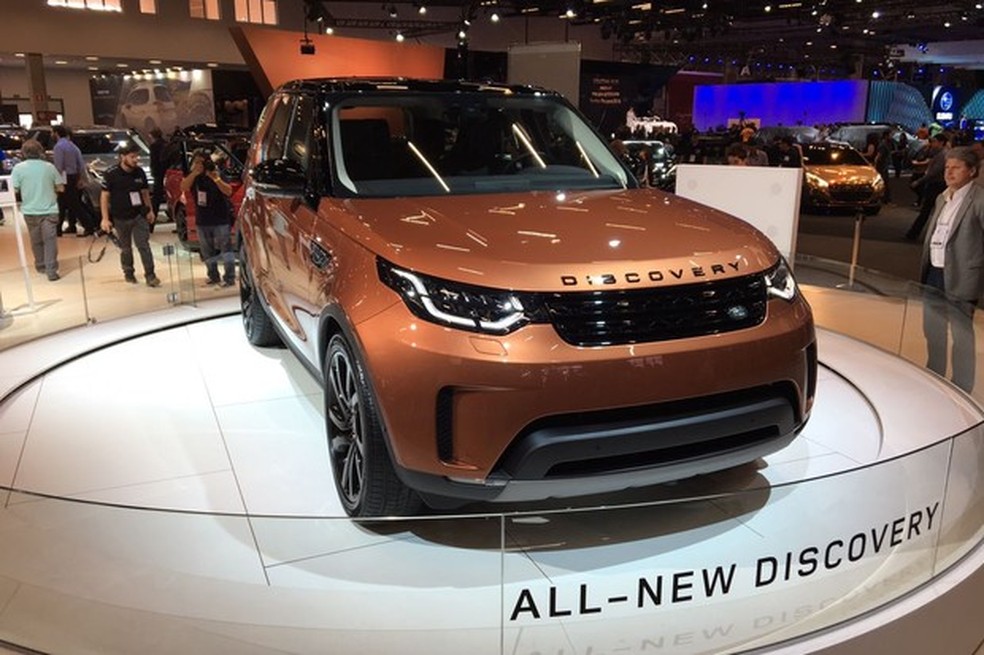 Land Rover Discovery no Salão do Automóvel 2016 (Foto: Guilherme Blanco Muniz/Auto News Brasil) — Foto: Auto Esporte