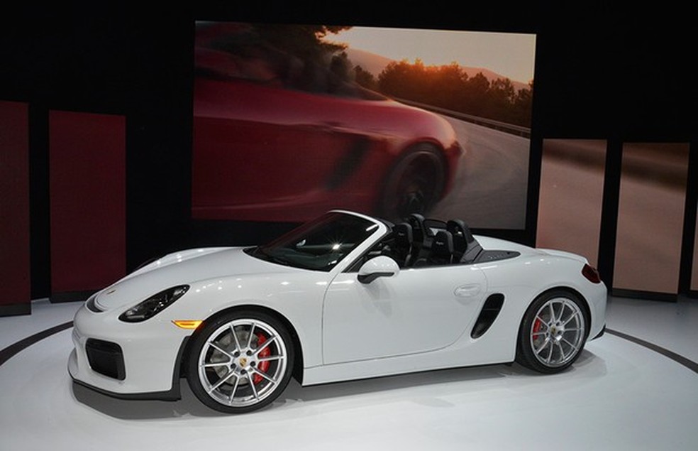 Porsche Boxster Spyder no Salão de Nova York 2015 (Foto: Newspress) — Foto: Auto Esporte
