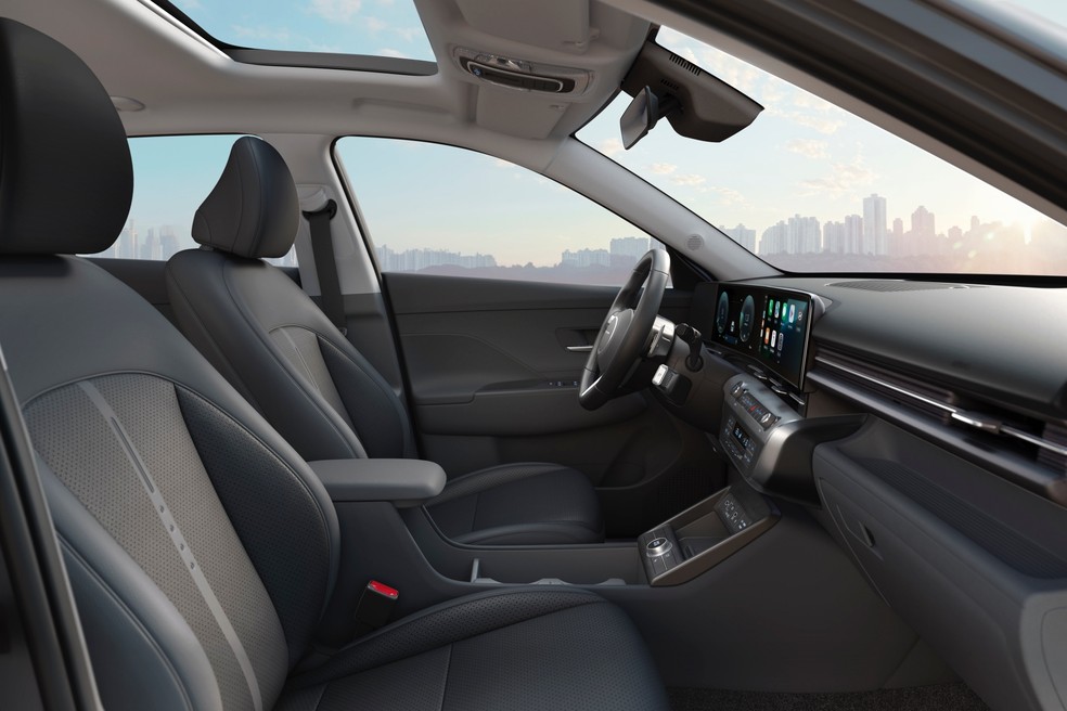 Novo Hyundai Kona Hybrid - interior — Foto: Hyundai/Divulgação