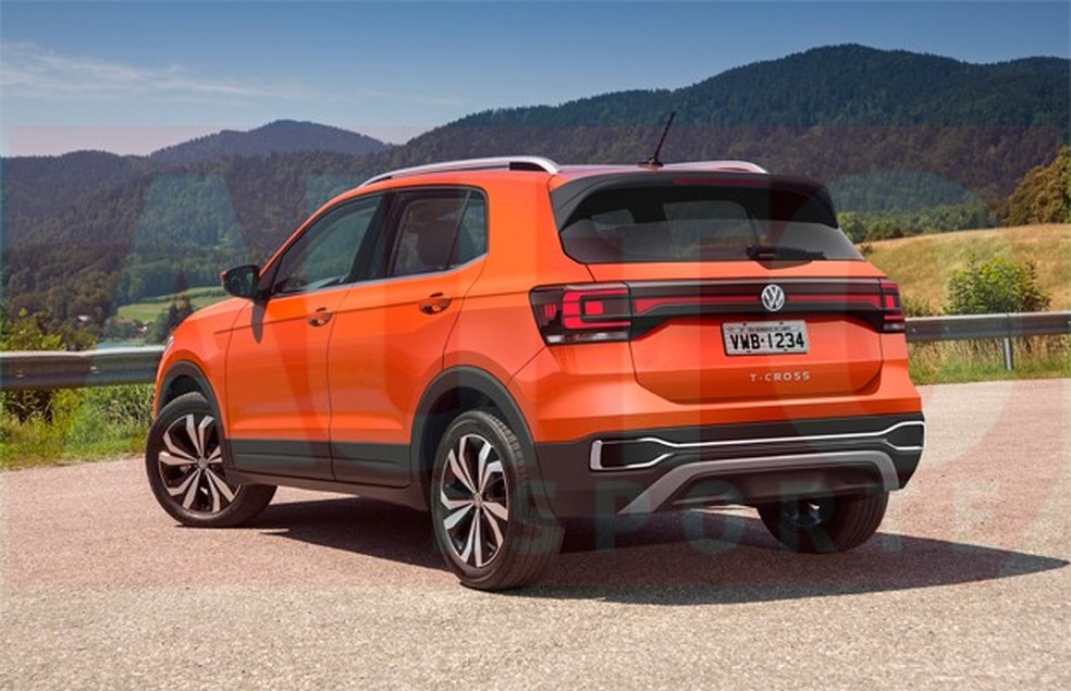 Volkswagen T-Cross terá faixa central da lanterna sem iluminação (Foto: João Kleber Amaral/Auto News Brasil) — Foto: Auto Esporte