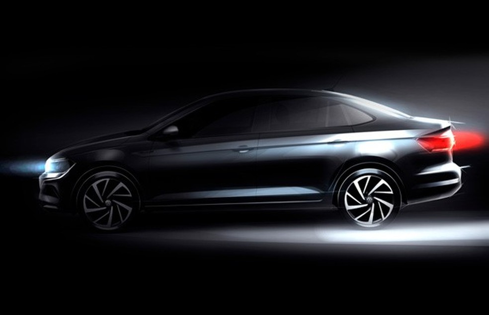 Teaser do Volkswagen Virtus (Foto: Volkswagen) — Foto: Auto Esporte
