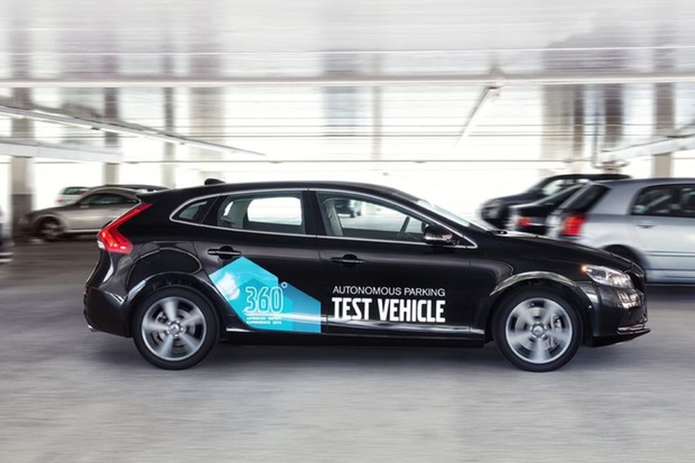 Sistema de estacionamento autônomo é demonstrado em protótipo da Volvo (Foto: Volvo) — Foto: Auto Esporte