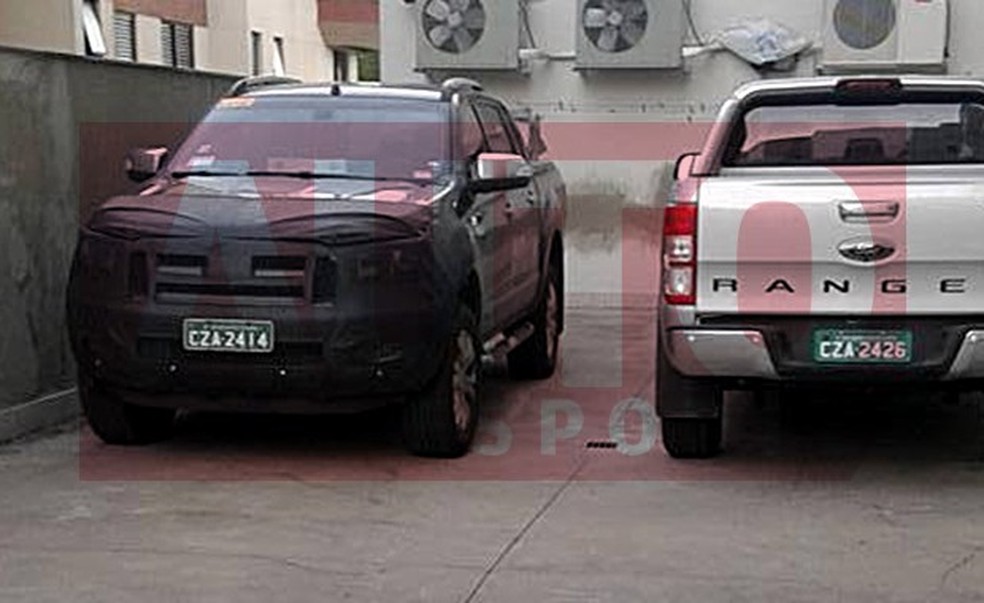 Ford Ranger facelift é flagrada em estacionamento (Foto: Jonas Pinheiro/Auto News Brasil) — Foto: Auto Esporte