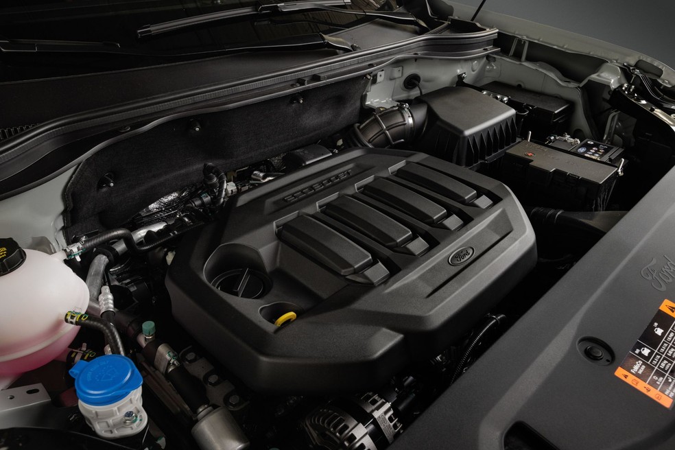 Motor 1.5 turbo do Ford Territory foi ajustado para gasolina com mais etanol — Foto: Divulgação/Ford