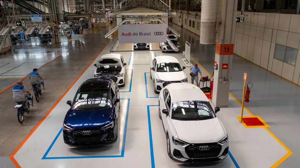 Linha de produção da Audi também foi afetada no Paraná — Foto: Divulgação