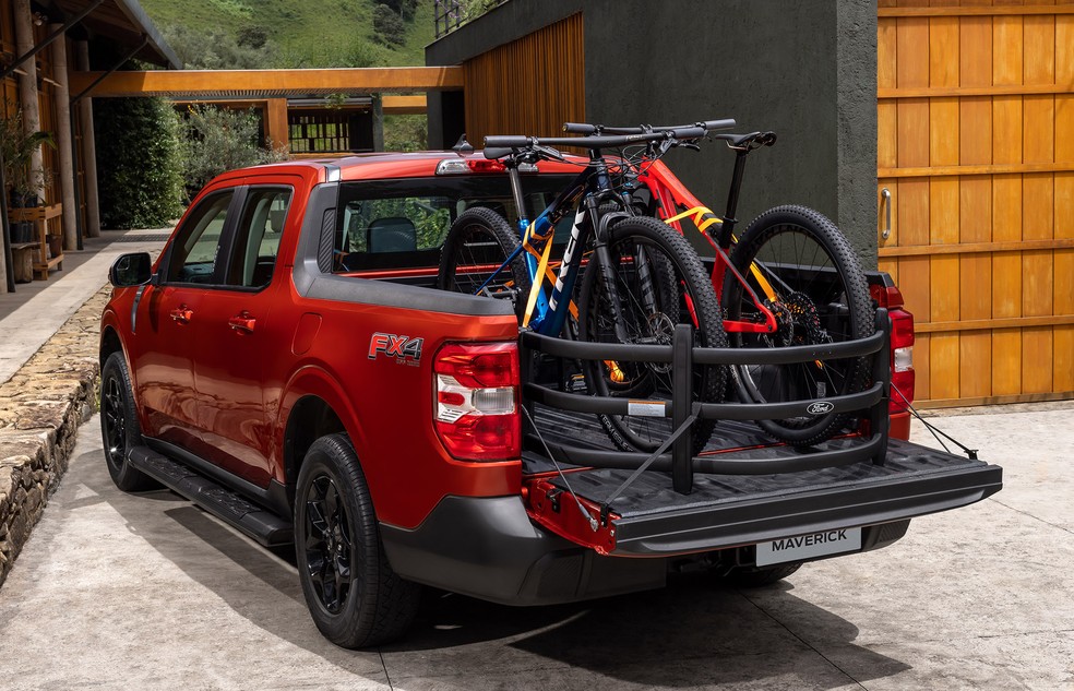 Extensor de caçamba acrescenta 610 mm ao comprimento do compartimento — Foto: Divulgação/Ford