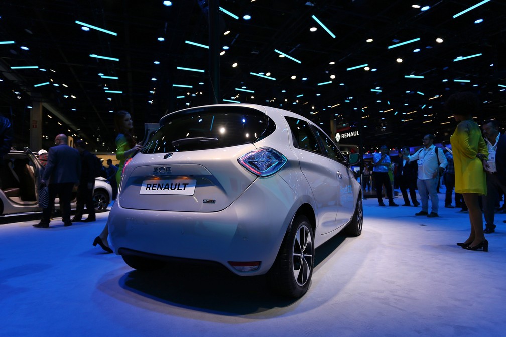 Traseira do Renault Zoe no Salão do Automóvel  — Foto: Marcelo Brandt/G1