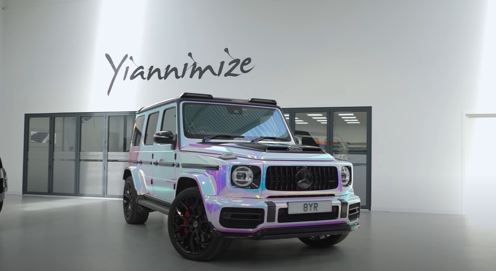 Mercedes-Benz G63 AMG envelopado pela empresa Yiannimize — Foto: Reprodução/Youtube