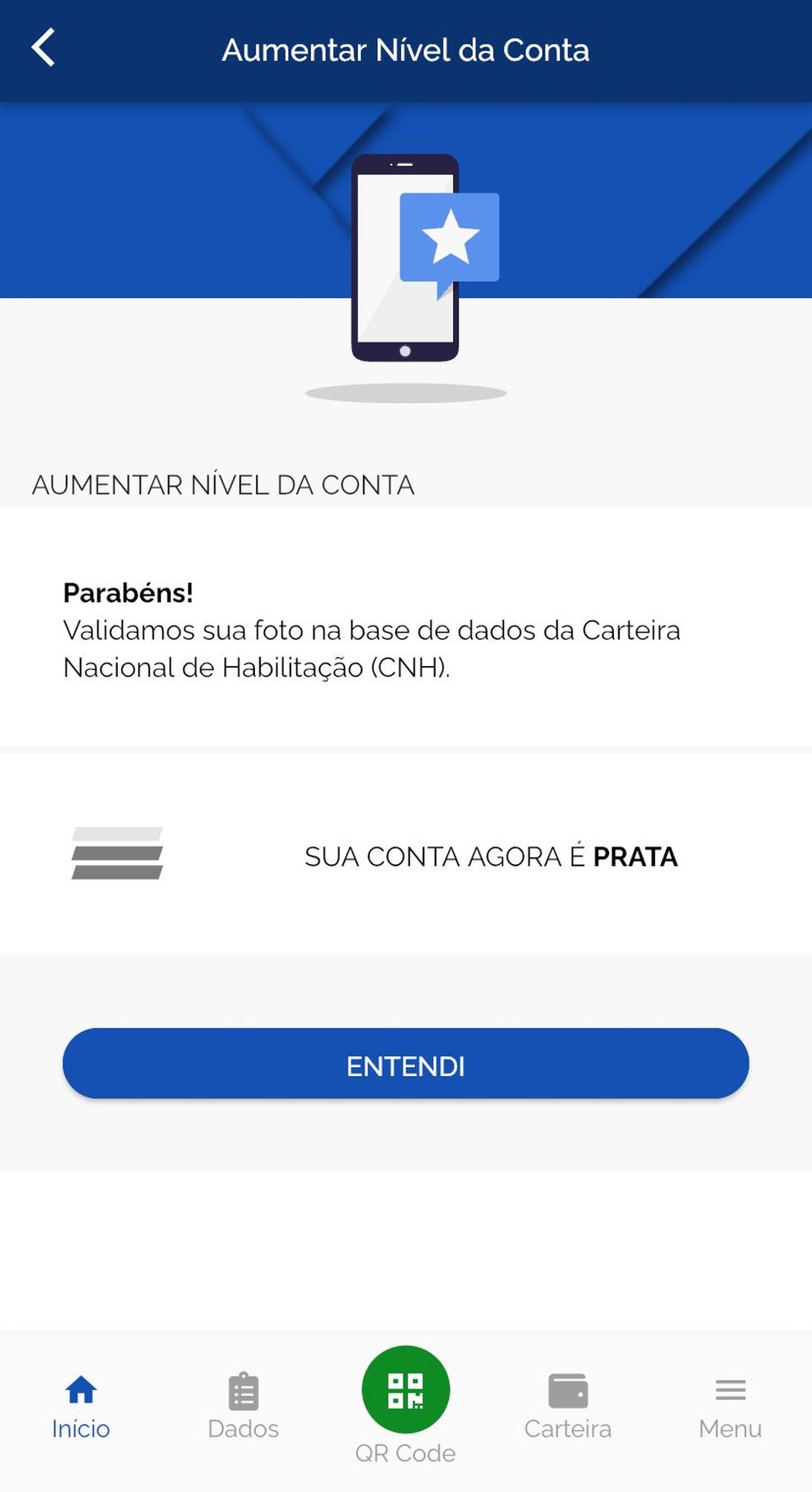 Mudança de nível de segurança no aplicativo gov.br — Foto: Auto News Brasil 