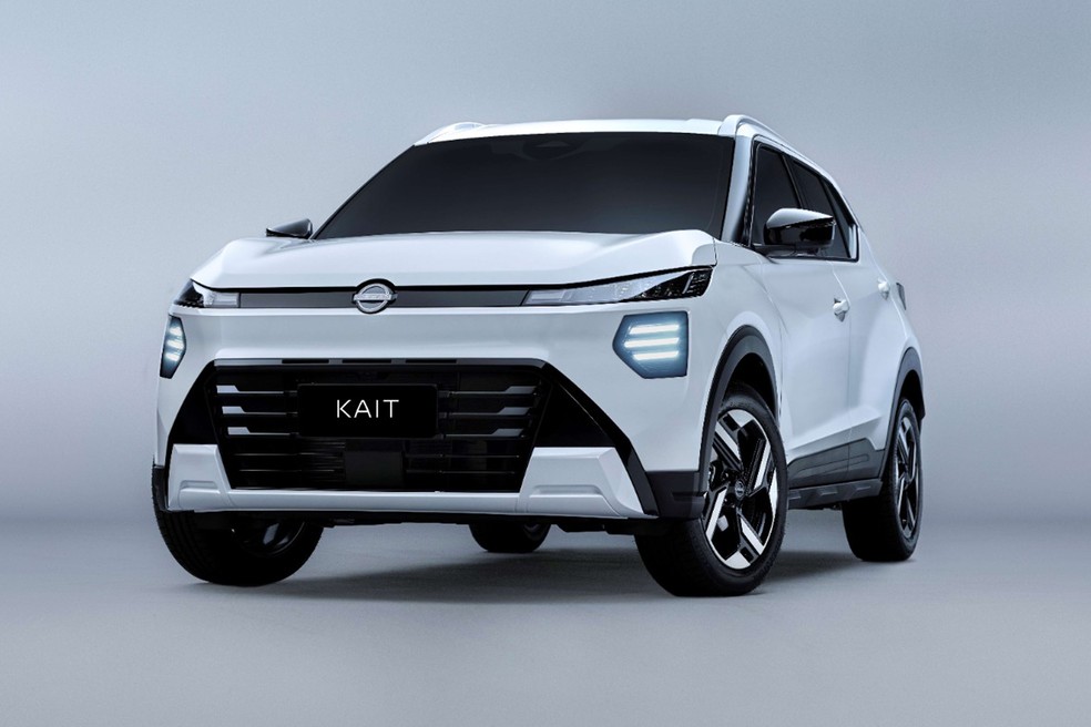Nissan Kait tem como base o Kicks Play, mas com toda a dianteira redesenhada  Foto: Divulgao