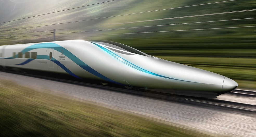 Conceito de um trem para o futuro — Foto: Reprodução