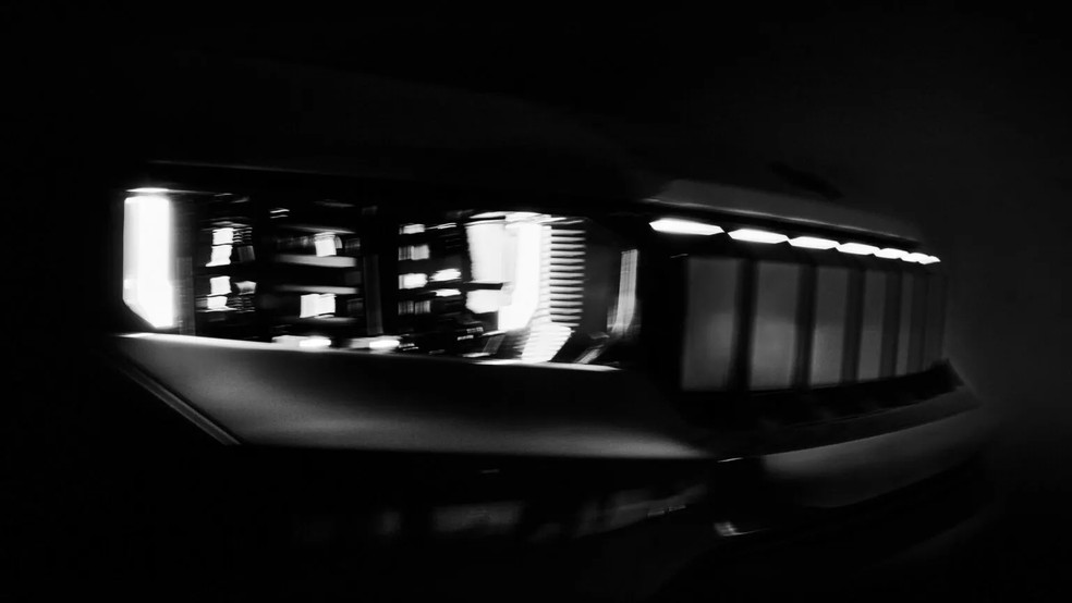 Detalhe da dianteira revela novos faróis de LED e possível grade iluminada — Foto: Divulgação