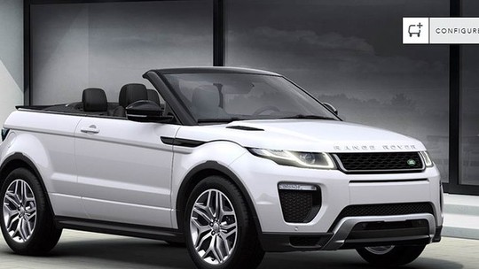Evoque conversível já aparece no site da Land Rover