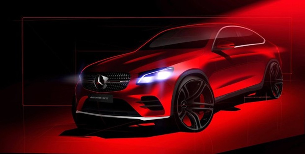Mercedes divulga teaser do GLC Coupé (Foto: Divulgação) — Foto: Auto Esporte