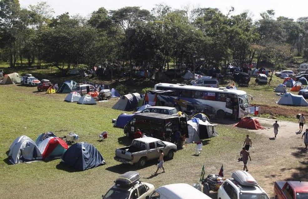 Acampamento chileno no Rio de Janeiro (Foto: Gabriel de Paiva) — Foto: Auto Esporte