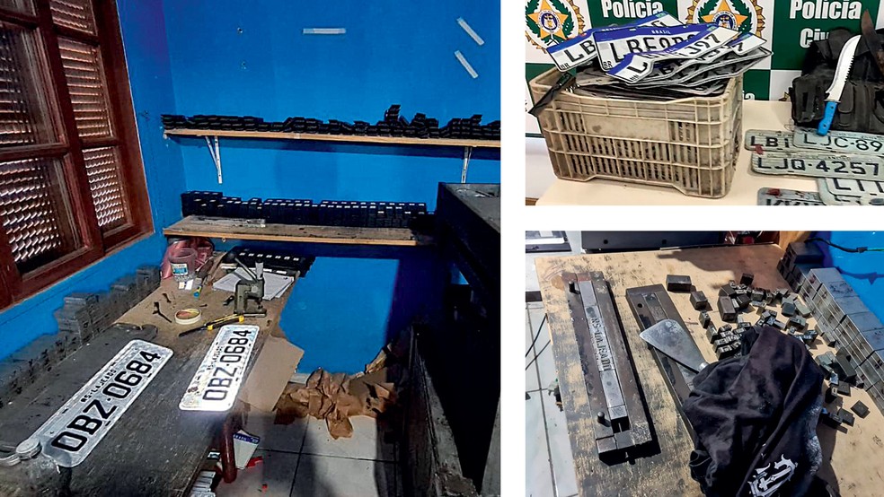 Várias fábricas clandestinas de placas veiculares são alvos de operações da Polícia Civil pelo Brasil  — Foto: Auto News Brasil
