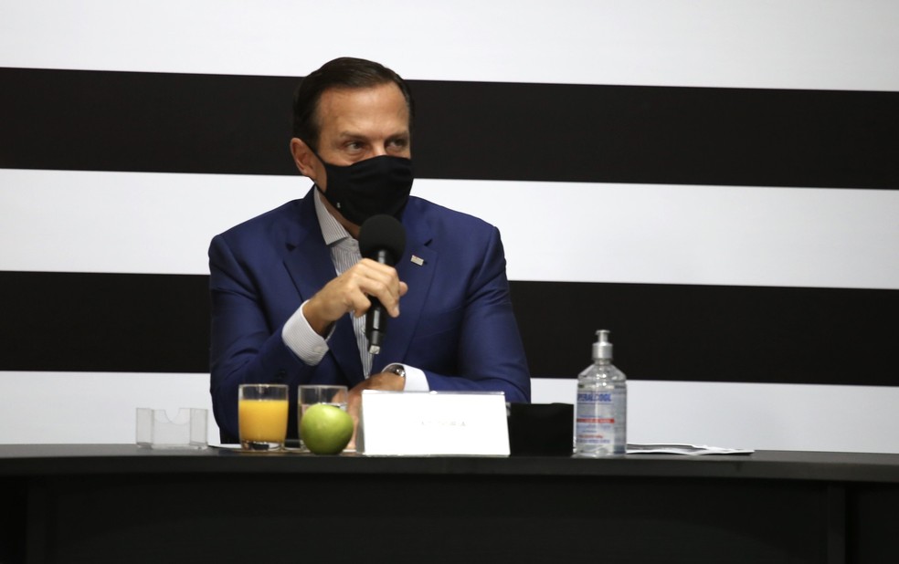 O governador de São Paulo, Joao Doria, decretou fase emergencial no estado no dia 11 de março  — Foto: Divulgação