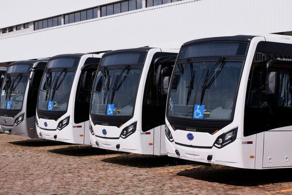 Ônibus elétricos fabricados pela BYD (Foto: Divulgação/BYD) — Foto: Auto Esporte
