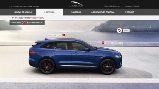 Novo Jaguar F-Pace já pode ser configurado online