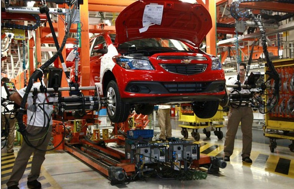 Linha de produção do Chevrolet Onix (Foto: Divulgação) — Foto: Auto Esporte