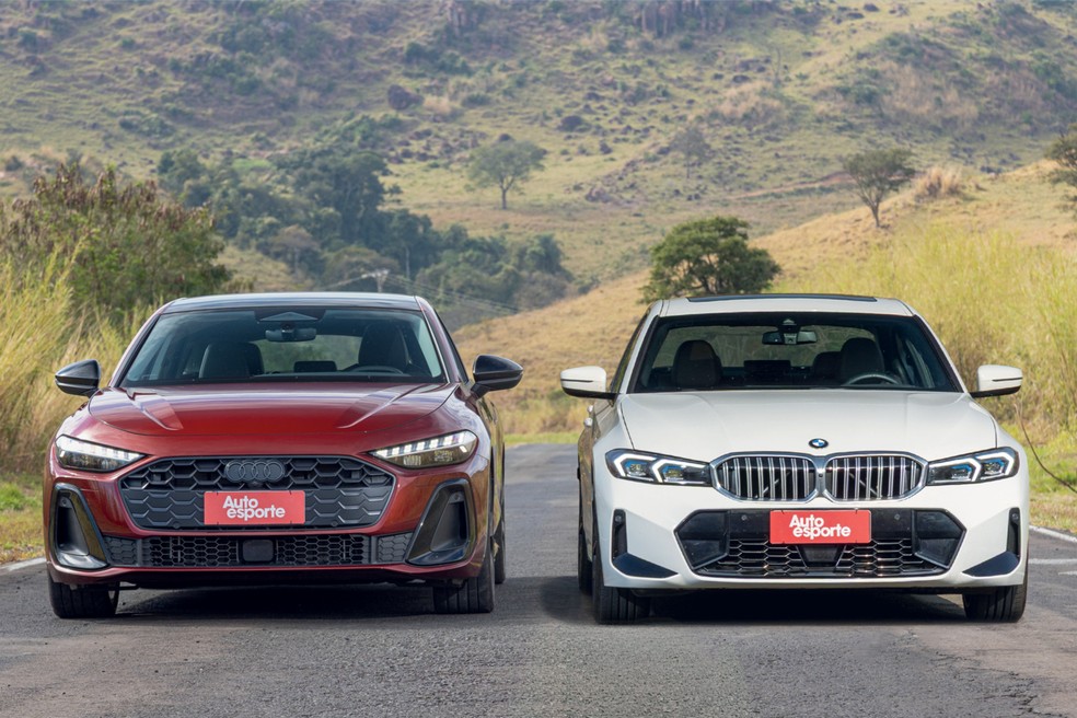 Audi A5 para mais rápido que o BMW 320i vindo a 100 km/h — Foto: Renato Durães/Auto News Brasil