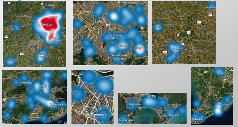 Regiões com mais registros da fraude volumétrica — Foto: Reprodução/Instituto Combustível Legal