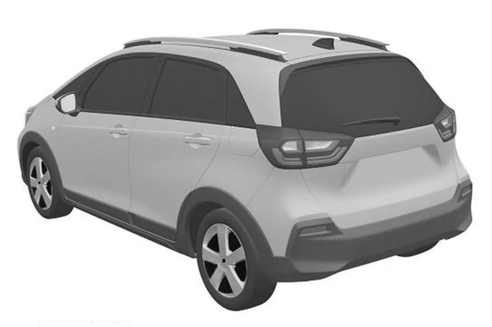 Novo Honda Fit Aventureiro no registro feito no INPI (Foto: Reprodução INPI) — Foto: Auto Esporte