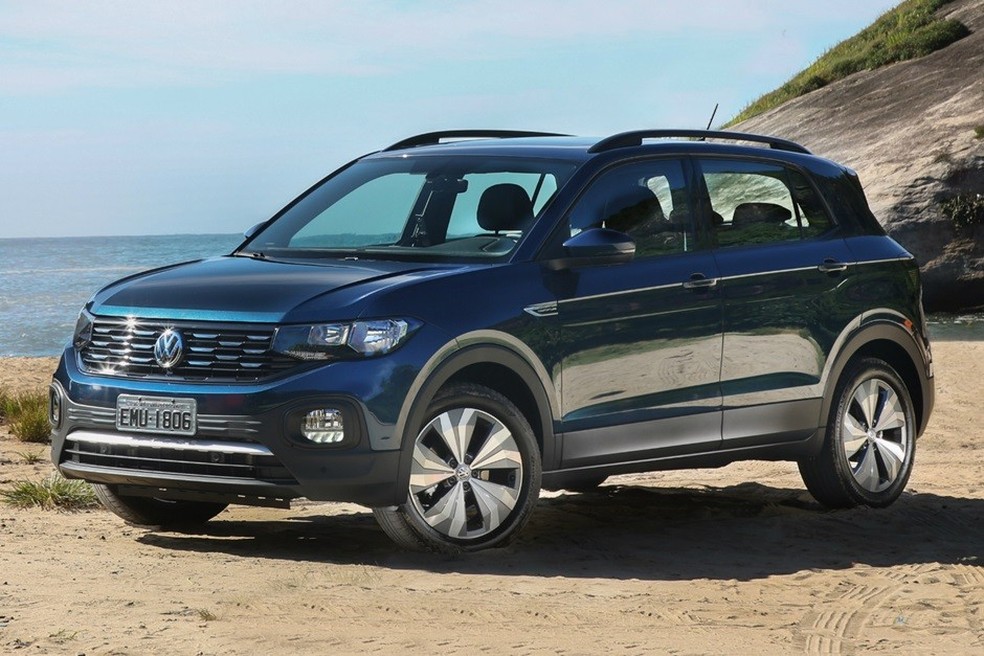 Volkswagen T-Cross dos anos 2020 e 2021 ocupam segunda e terceira posições entre os mais anunciados — Foto: Divulgação