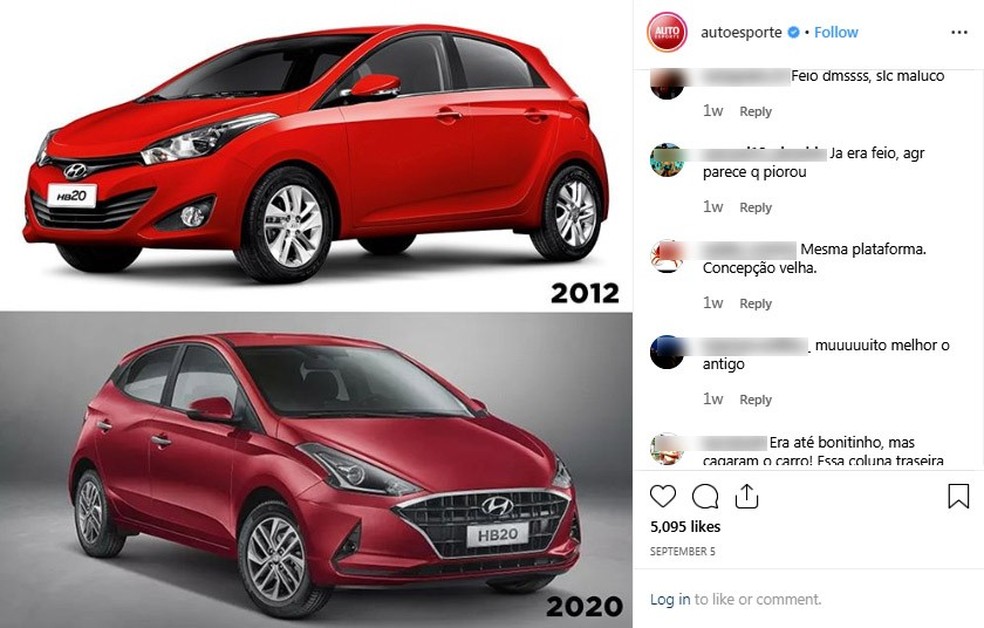Críticas têm o mesmo teor no Instagram (Foto: Captura de tela/Auto News Brasil) — Foto: Auto Esporte