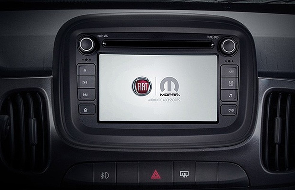 Tela multimídia do Fiat Mobi (Foto: Reprodução) — Foto: Auto Esporte