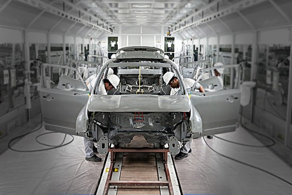 Linha de montagem da fábrica da FCA em Goiana (Foto: FCA) — Foto: Auto Esporte