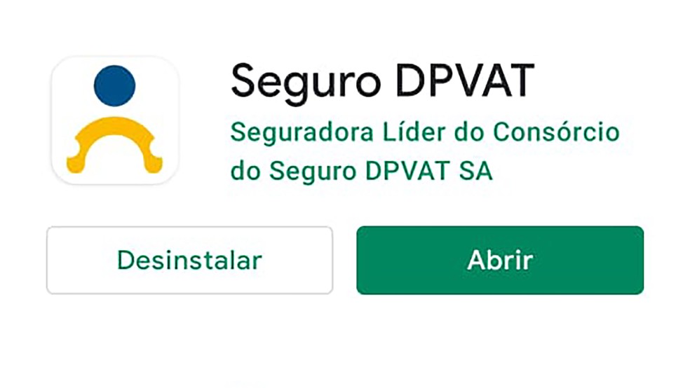 Aplicativo do seguro DPVAT — Foto: Google play