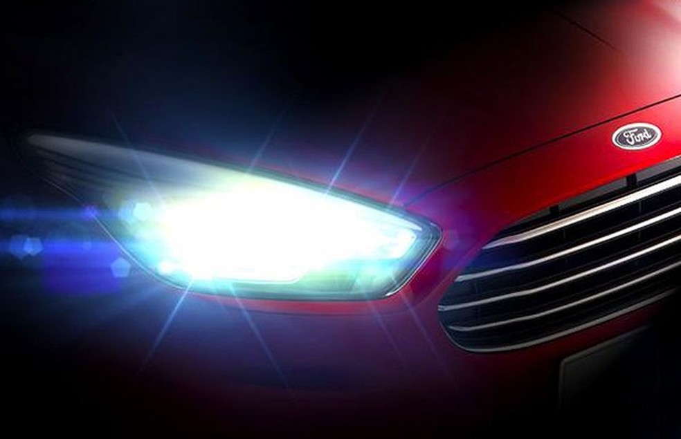 Teaser da Ford para evento na índia mostra a dianteira do Ka Sedan Concept (Foto: Divulgação) — Foto: Auto Esporte