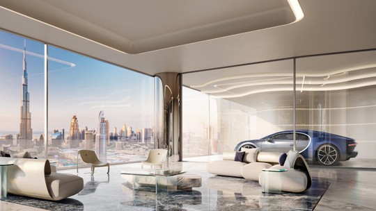Prédio da Bugatti em Dubai terá elevadores para levar os carrões até os apartamentos