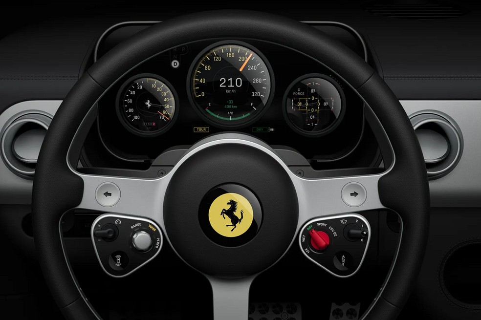 Painel de instrumentos digital faz referência aos antigos modelos da marca — Foto: Divulgação