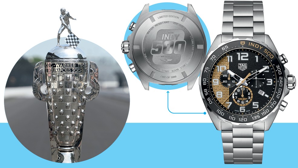 Relógio foi criado para celebrar a parceria entre a Tag Heuer e a IndyCar Series — Foto: Divulgação