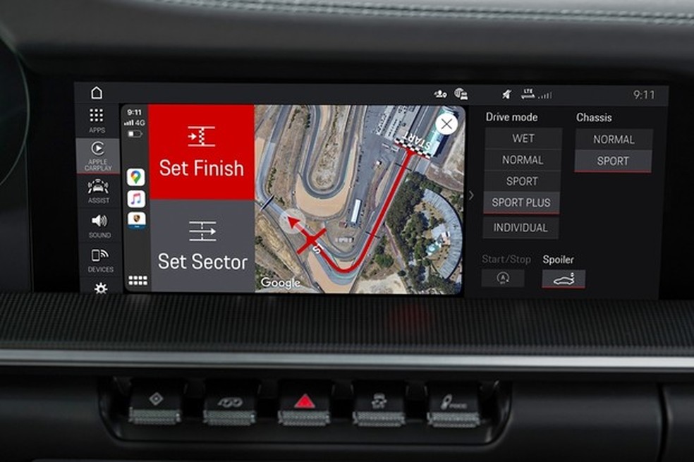 Aplicativo da Porsche te ensina a andar mais rápido na pista de corrida (Foto: Divulgação) — Foto: Auto Esporte