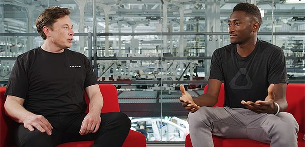 Elon Musk e Marques Brownlee (Foto: divulgação) — Foto: Auto Esporte